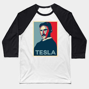 Tesla Poster Baseball T-Shirt